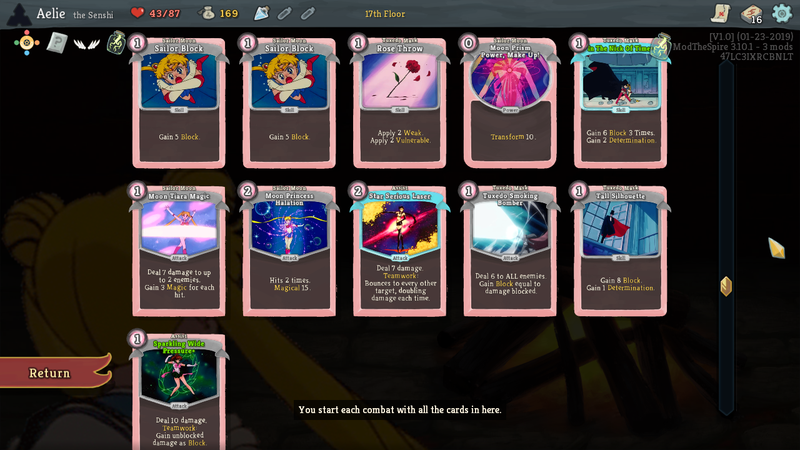 Illustration for article titled Sailor Moon Mod Makes Slay The Spire Even More Magical